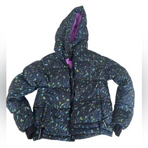 Girls All In Motion Puffer Jacket with Hood (Size 7/8)